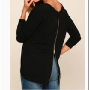 Lulu’s Zipper Back Hi-Low Top